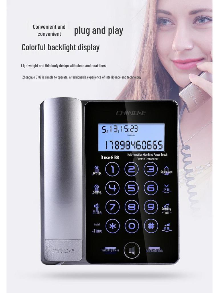 Zhongnuo G188 Touch Screen Wired Landline Phone