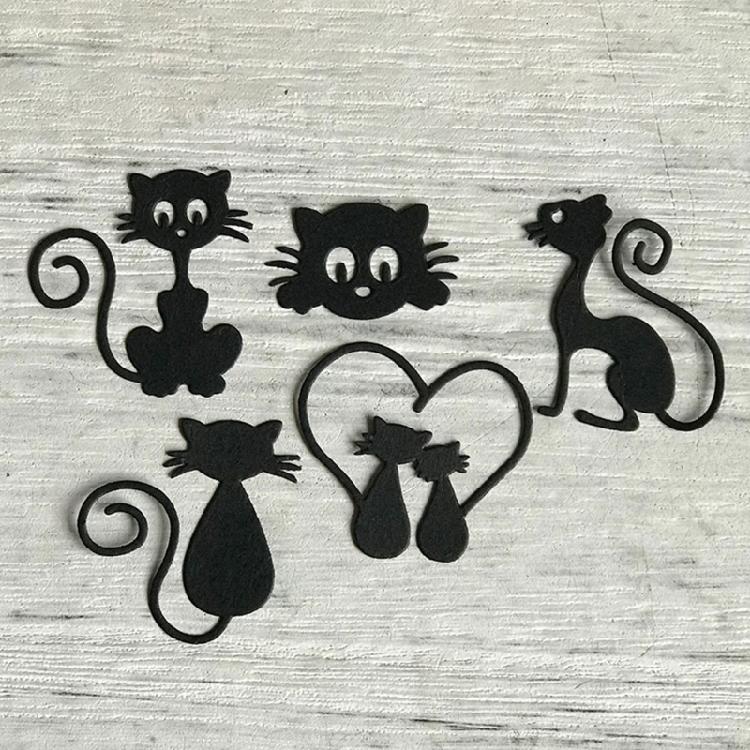 Kitty Cats Suit Knife Mold DIY Printing Steel Mould for Craft Card Making