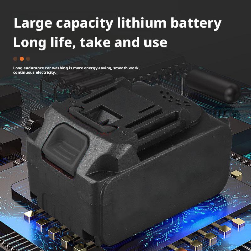 Wireless High-pressure Car Wash Gun Home Small Automatic Lithium Cleaning With Hose, Tool Battery Car Washer Water P3u5