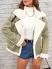 Fashion Lapel Plush Jacket Winter Warm Casual Jacket