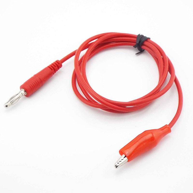 50cm 100cm 1M Red Black Dual 4mm Banana To Alligator Clip Test Crocodile Cable Lead Connector for Test Electrical