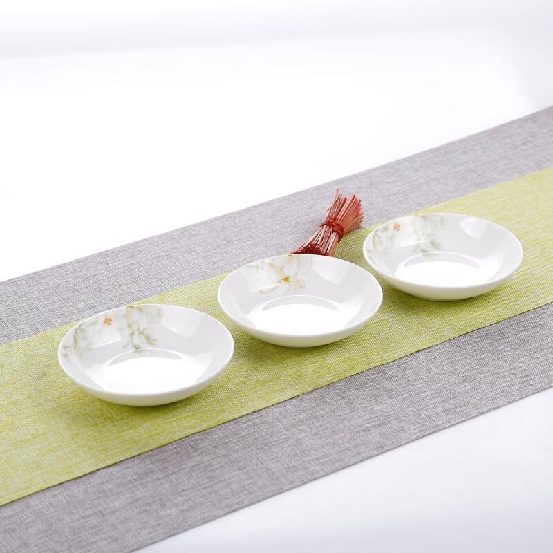Aiyiresi 56-teiliges weißes Magnolien-Keramik-Geschirrset