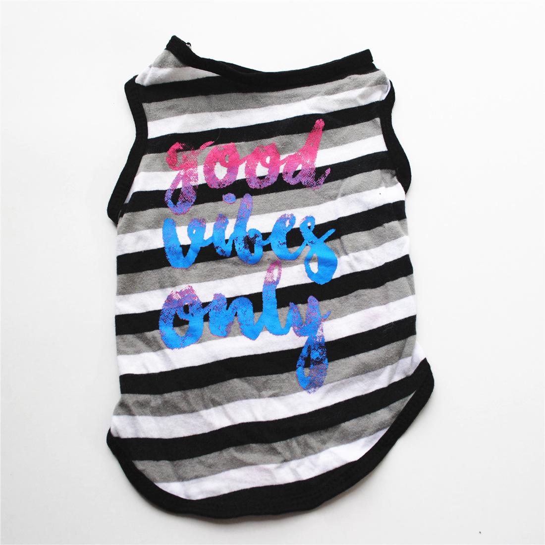 

Одежда для домашних животных, одежда для щенков, трикотажная одежда на весну и лето, хлопковая полосатая майка L