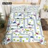Kids Equipment Trucks Duvet Cover King Boys Cartoon Car Bedding Set Construction Highway Comforter Cover Set