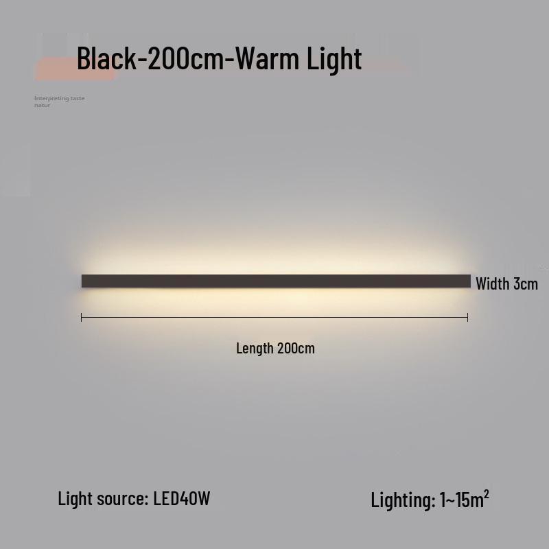 Minimalist Modern Long Strip Wall Lamp for Bedroom, Living Room, or Sofa Side