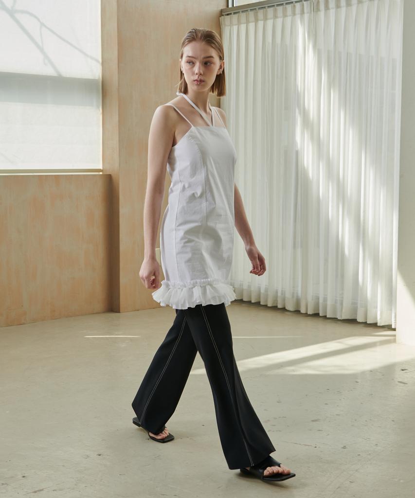 Eonmyuteu Ruffle Hem Mini Dress_White
