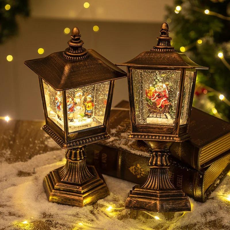 Decorate Christmas decorations, wind lights, luminous house ornaments, creative night lights, electronic candle lights, Christma