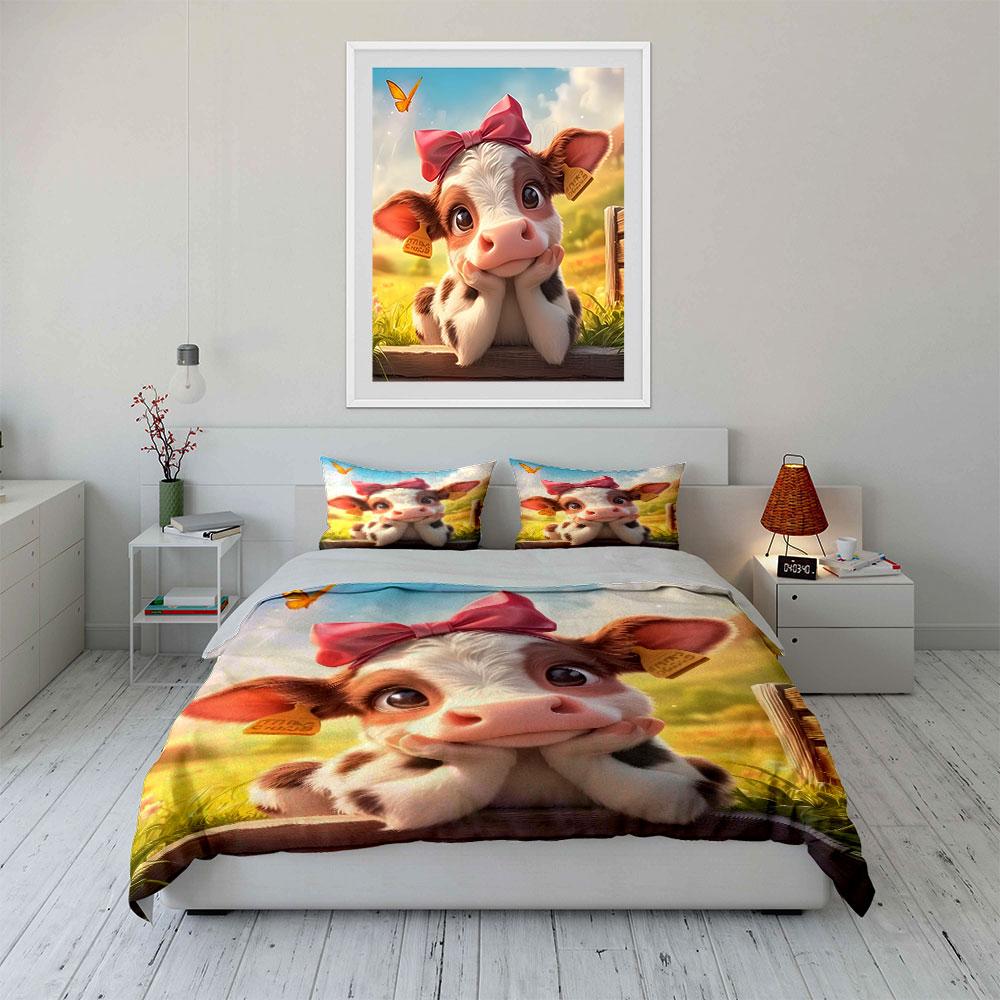 Cartoon Animal Gift Set Multiple Sizes Kid'S And Adults' Bedroom Exquisite 3Pc Bedding Set, Gift
