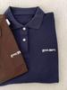 Miu Style Unisex Colorblock Poloshirt mit kurzen Ärmeln und Zwei-Knopf-Design