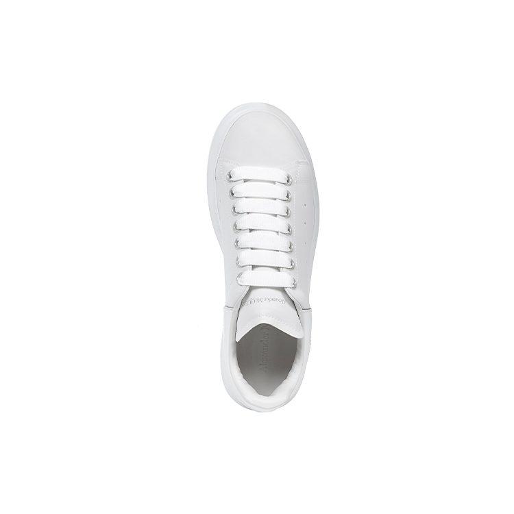 Alexander Mcqueen Oversized Top Grain Cow Leather Low Top Stylish Skateboarding Shoes Women's White 621055W4NS19000