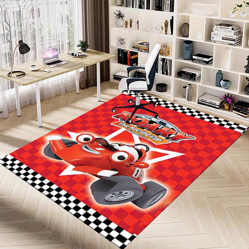 Roary Car Adventure Carpet For Playroom Bedroom Living Room Sofa Home Decorkids Game Area Rug Nonslip Floor Mat