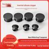 High-Temperature Silicone Rubber Stopper with Card Slot: Black T-Type Snap-On Dust Cover