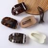 Matte Hair Claws Oval Hairpin Korean Style Barrettes  Women