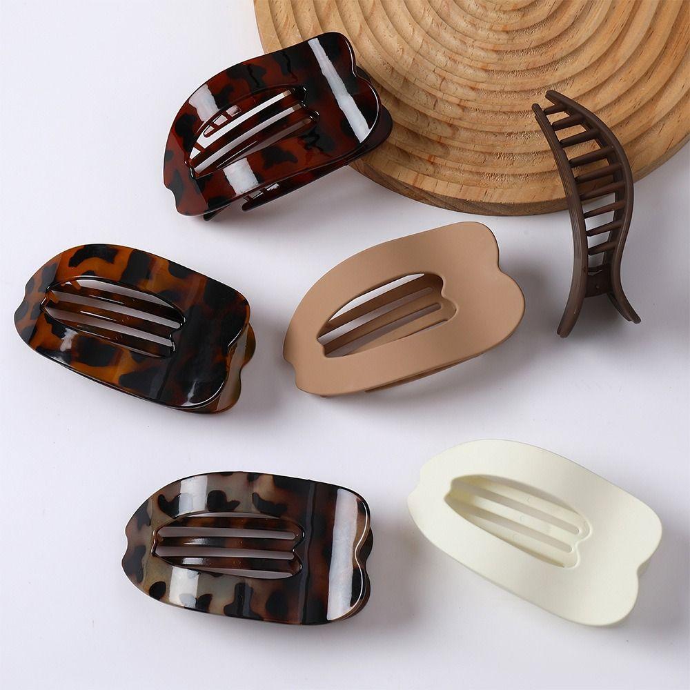 Matte Hair Claws Oval Hairpin Korean Style Barrettes  Women