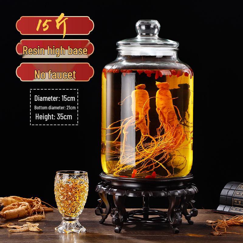 Glas-Infusionsbehälter mit Zapfhahn: 10-20 Jin Versiegelte Enzym- und Kimchi-Weinlagerung