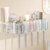 Suction Cup Toothbrush Rack, No Need for Drilling, Bathroom Toothbrush Rack, Wall-mounted Toothbrush Cup Rack, Toothbrush Cup Storage Rack
