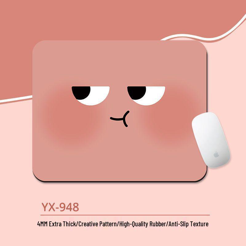 Compact Emoji Mouse Pad with Soft Wrist Rest for Office & Gaming