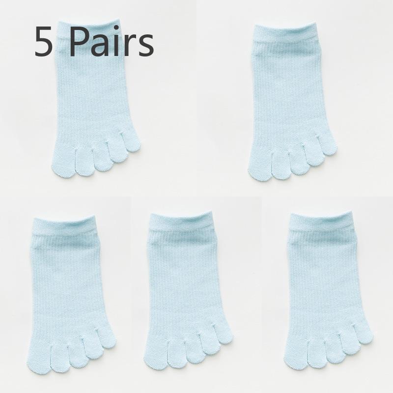 5 Pairs of Female Summer Thin Lovely Deodorizing Sweat Absorbing Breathable Five Toe Socks