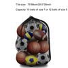 Mesh Soccer Ball Bag Extra Large Drawstring Basketball Storage Bag with Zipper Pocket Volleyball Football Net Pack Gym Bags