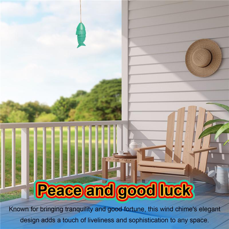 Fish Wind Chimes Fish Decoration Ocean Vintage Wind Chimes Decoration Outdoor Carp Eaves Decoration Garden Decoration
