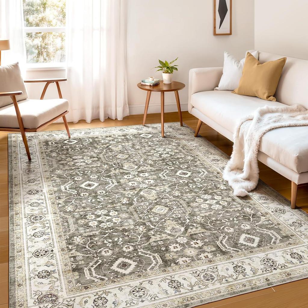 Crystal Velvet Carpet Living Room Bedroom Ethnic Style Dirt-Resistant Retro Floor Mat Nordic Non-Slip And Dust-Proof Floor Mat