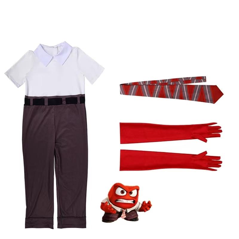 Inside Out Cosplay Costume Inside Out 2 Cartoon Anger Fear Sadness Anxiety Children Boys Girls Spooky Holiday Carnival Celebration Gown Up
