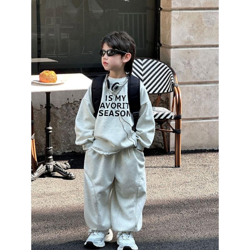 

Осенний новый модный универсальный повседневный костюм для мальчиков с контрастными цветами 110cm
