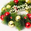 Christmas Wreath Merry Christmas Front Door Ornament Wall Artificial Pine Garland for Party DGreenr