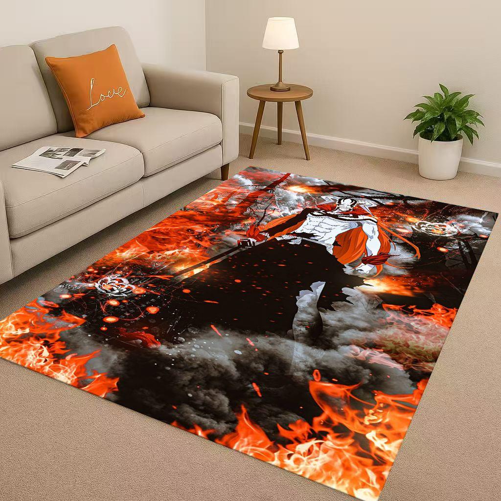 

Anime Bleach Kurosaki Ichigo Cartoon Living Room Non-Slip Area Rug Carpet for Bedroom Sofa,Easy Clean Home Decor Doormat Playmat 40x60cm( 15x23in )