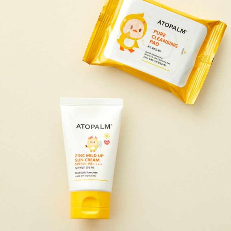 ATOPALM Zinc Mild Up Sun Cream 65g + Cleansing Pad Special Set (SPF50+ PA++++)