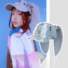 Niche Y2K Rabbit Ears Denim Ripped Baseball Cap Men And Women Dark Personality Metal Ring Street Trend Adjustable Sports Hat