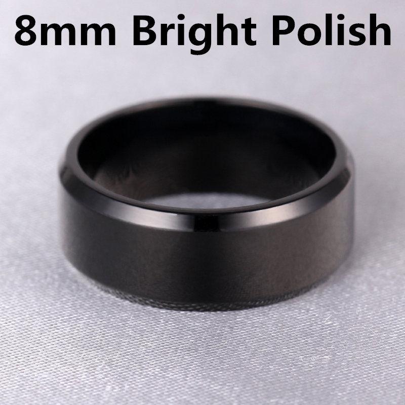 4-8mm Dull Polish Silver Color Titanium Ring For Men and Women Personalized Ring Customize Engraved