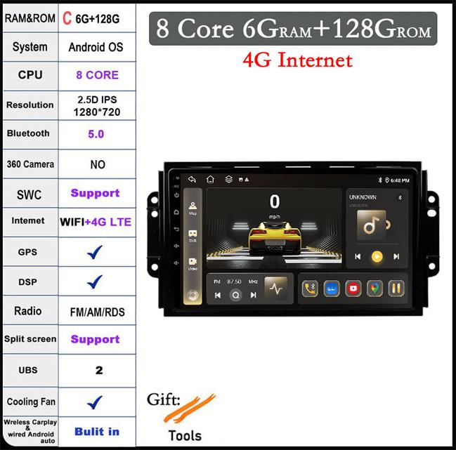 Android 14 4G LTE For Chery Tiggo 3 2016 - 2018 Car Radio Multimedia Video Player Navigation GPS