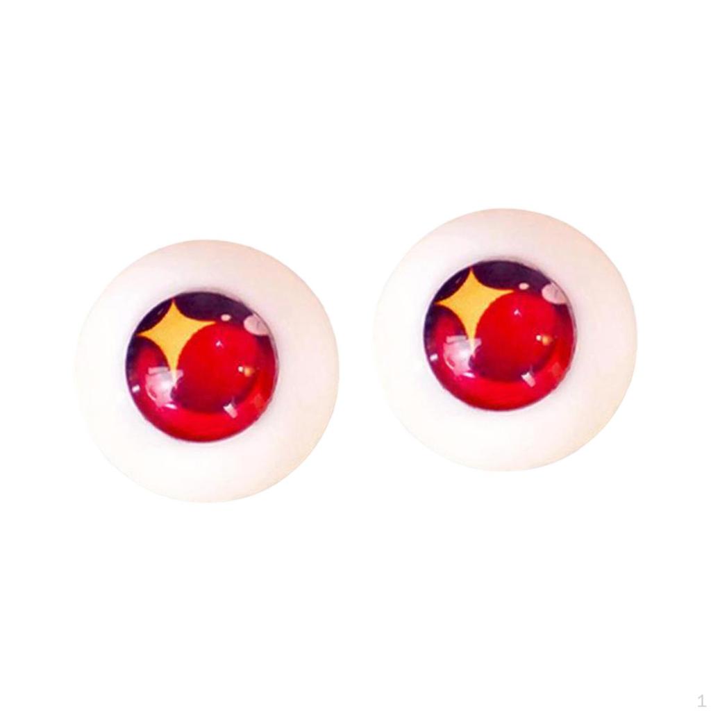 2 Pieces Doll Eyes Acrylic Art Crafts Sturdy Gift Versatile High Performance for 1/3 Dolls