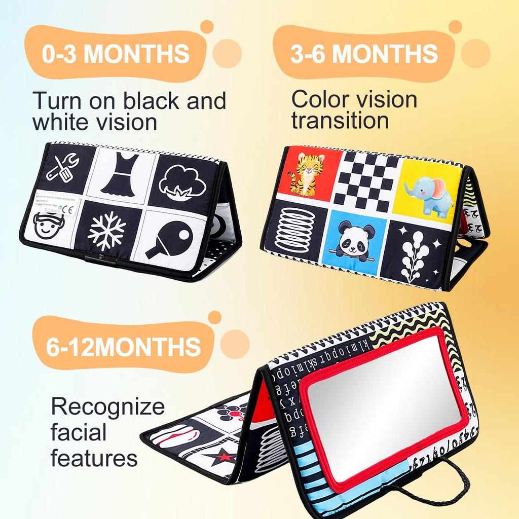 Zusammenklappbares Lachspiegel-Handy-Spielzeug für Babys und Kleinkinder