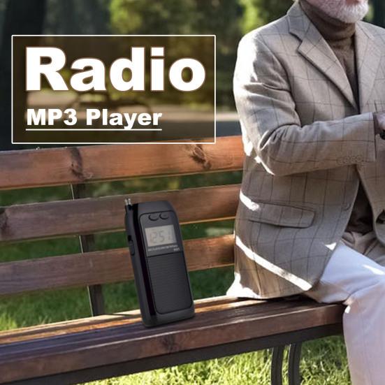 K-605 Pocket Radio Digital Display Mini Multifunctional LCD Portable FM MW SW MP3
