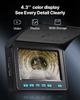 Sewer Camera, 30m Drain Inspection Camera, IP68 Waterproof Snake Plumbing Cameras with Lights - 6 Adjustable LEDs, 4500mAh Battery & 16GB Card for
