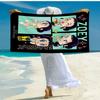 Ultra-Soft Beach Towel with KPop Demon Hunters Theme,Ideal for Pool - Camping, Diving - Perfect Travel Essential, Vibrant Beach Towel.