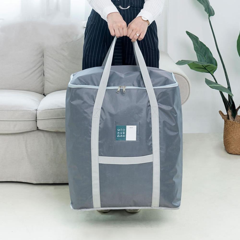 

Waterproof Travel Luggage Bag Durable Clothing Organizing Bag Portable Foldable Storage Bag Moving Grey Small