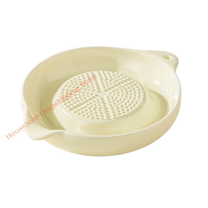 Multifunctional Ceramic Garlic Crusher for Preparing Garlic Pastes Gingers Puree and Seasonings Vegetable Grater Grinder
