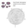 6PCS Reusable Silicone Food Bowl Covers, Stretchable Microwave   Safe Lid for Dishes, with Strong Sealing No