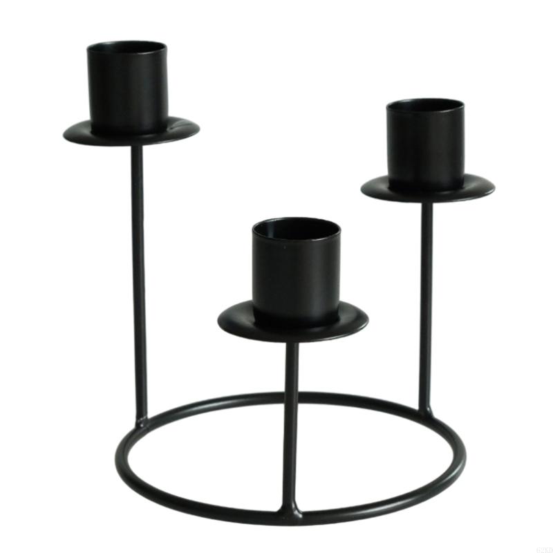 62KD 3 Head Nordic Metal Holder Pillars Candlesticks for Table Centerpieces
