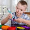 Blue 3D Pen for Children, Developmental Toy, Printer, Gift + Refill