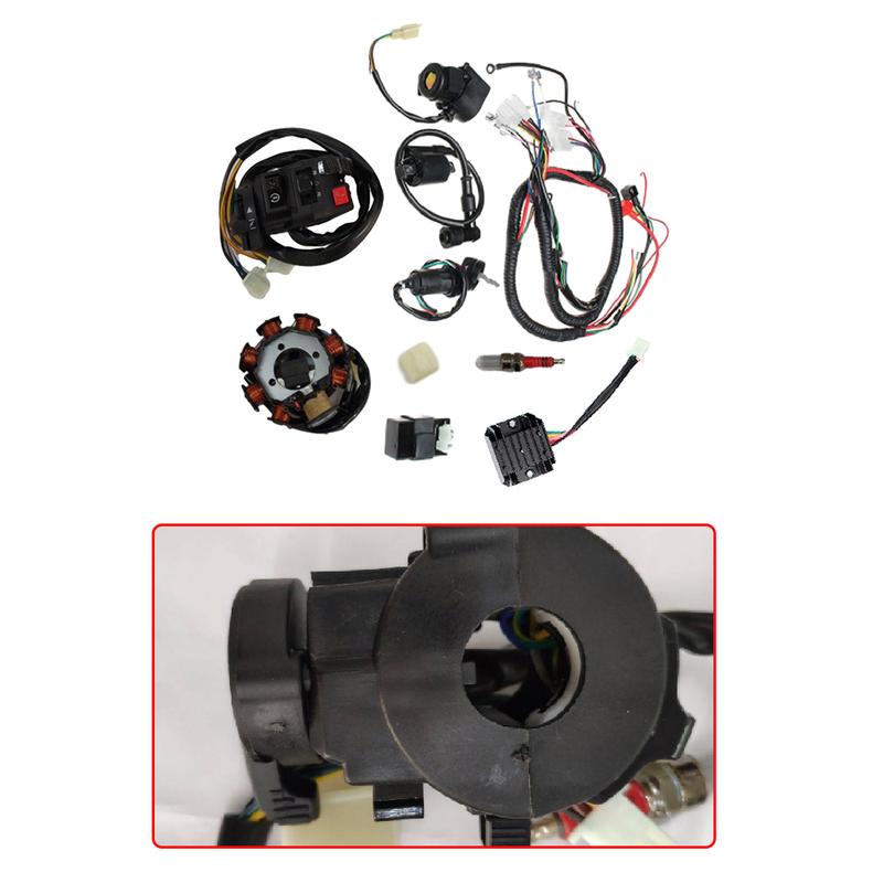 Full Set Beach ATV Wiring Harness Kit For ATV QUAD 150/200/250CC Car Truck Accessories Electric Wiring Harness Wire Loom Stator
