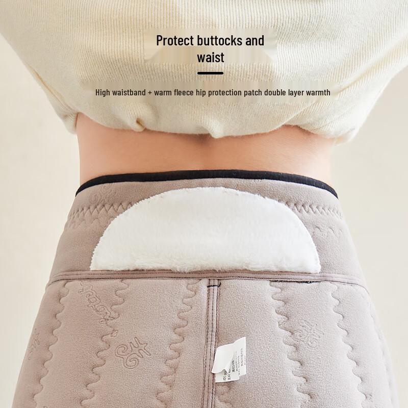 Yu Zhaolin Women's 650g Wool Blend High-Waist Thermal Leggings