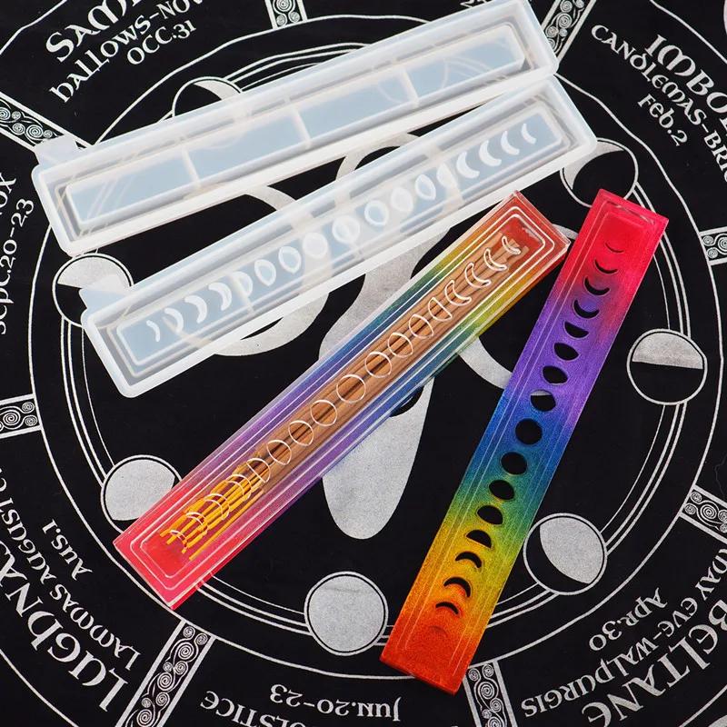 DIY Epoxy Moon Phase Moon Star Moon Resin Storage Box Fragrance Box Incense Silicone Mirror Mold