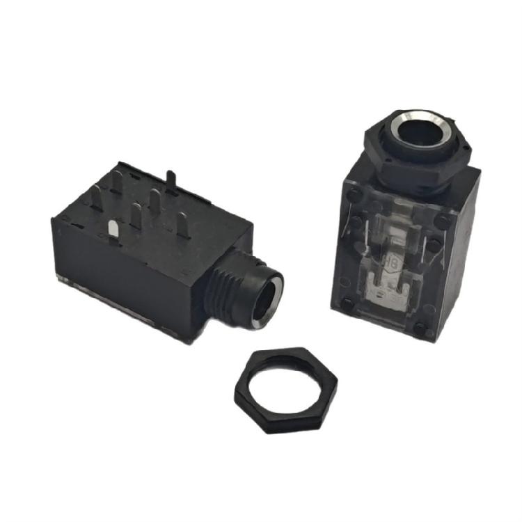 6.35mm 7Pin Female Sound Connectors Two Channel Design For Clear Signal Transfer