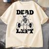 Dead Lift Skeleton Graphic T Shirts Unisex Gym Pump Cover Funny Workout TShirt Weightlifting Retro Trendy Loose Tshirt Clothes