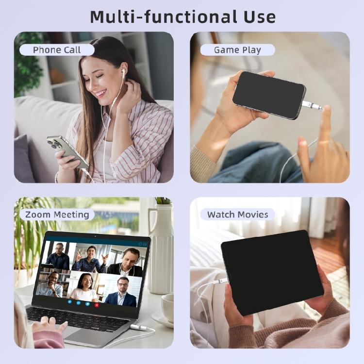 Type C To Connector  Sound  Adapter Type C Earphone Adapter Aluminum Charging Adapter  Sound  Converter for Phone  15/16