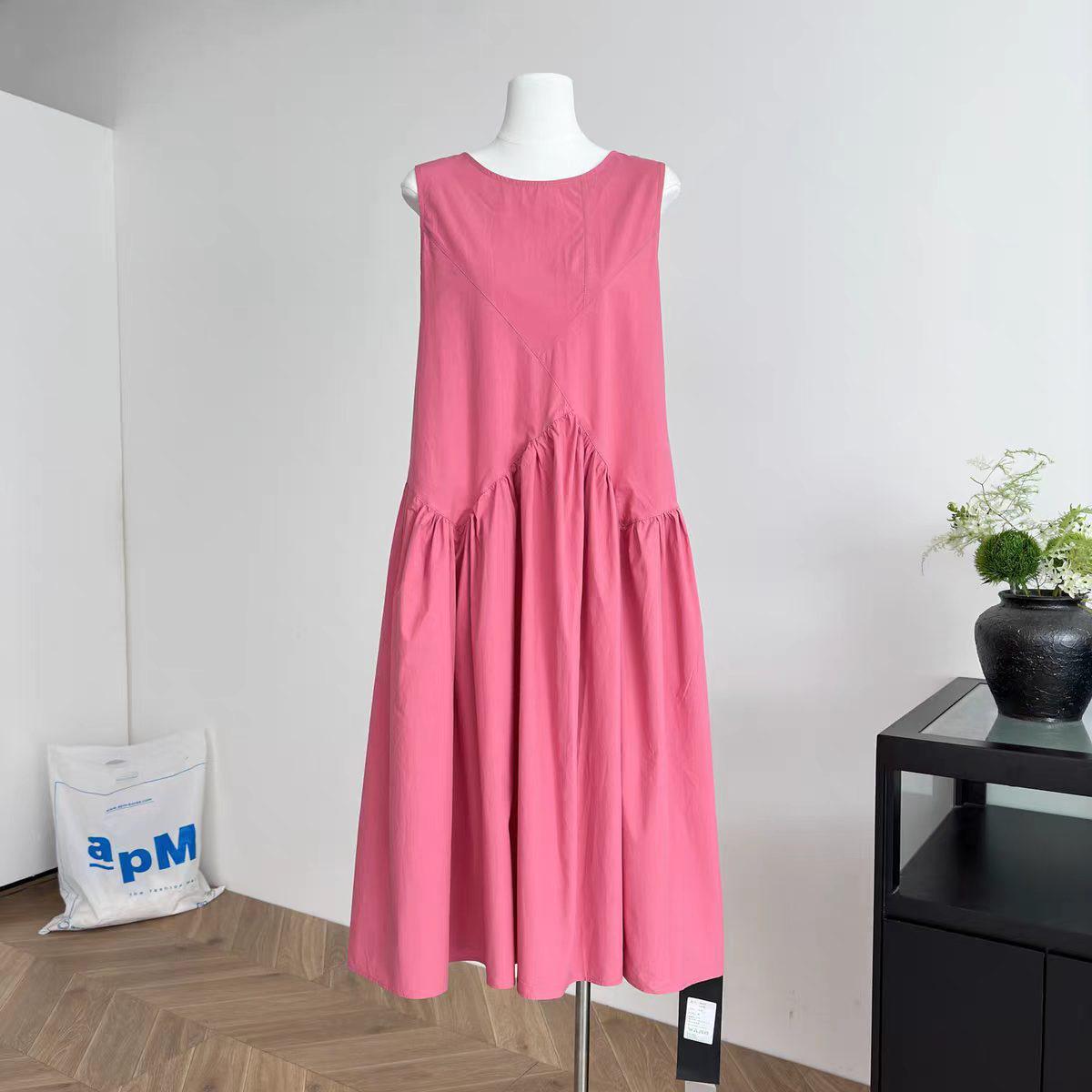 

Heart-Flutter Summer Raspberry Pink Midi Tank Dress L малиновый розовый